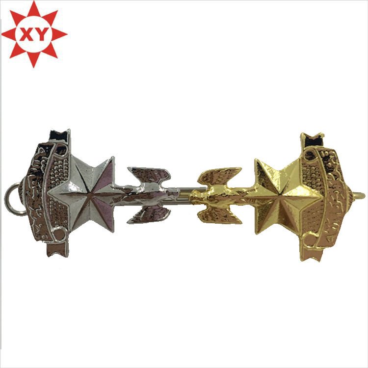 Divisa de plata modificada para requisitos particulares del Pin de metal de la mirada fija del oro