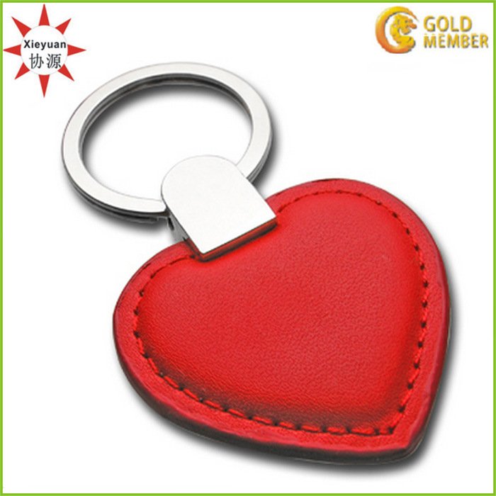 Corazón rojo Keychain del PVC de la alta calidad de encargo de la fábrica