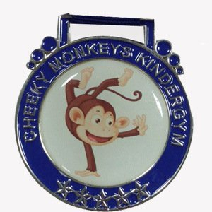 La aduana se divierte las medallas de epoxy del grabado de la insignia del mono