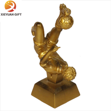 Trofeo del balompié del chapado en oro 3D para el recuerdo
